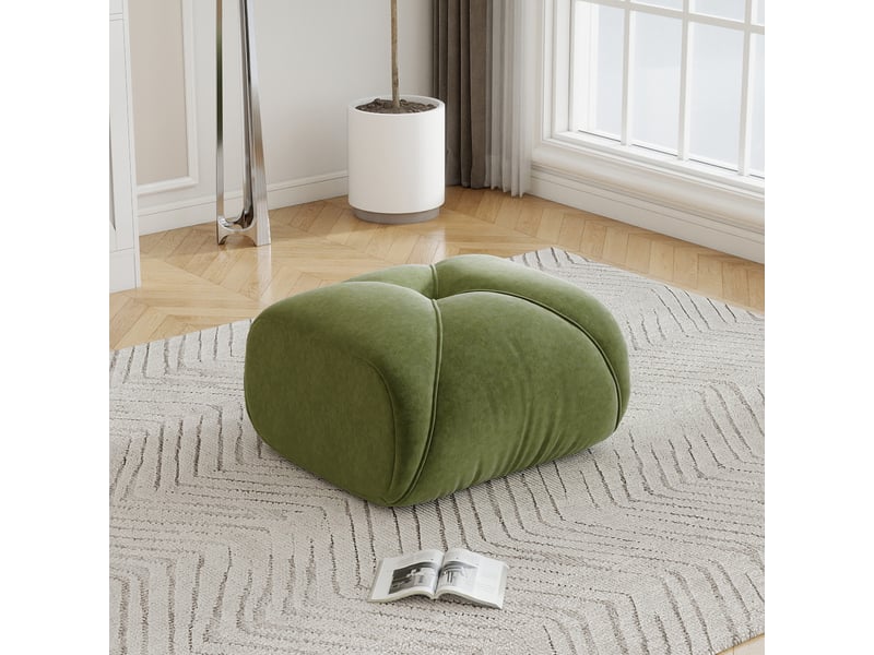  Elowin ottoman chenille-vert SF20250056016 - Conforama B