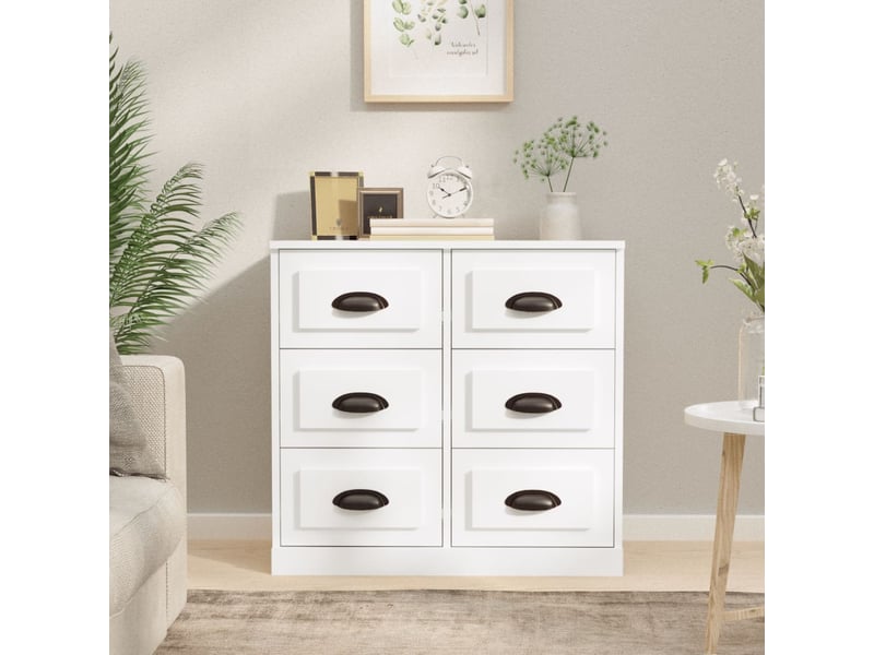  Buffet - bahut - meuble de rangement blanc 70x35,5x67,5 cm bois d'ingénierie  - Conforama B