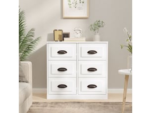 Buffet - bahut - meuble de rangement blanc 70x35,5x67,5 cm bois d'ingénierie