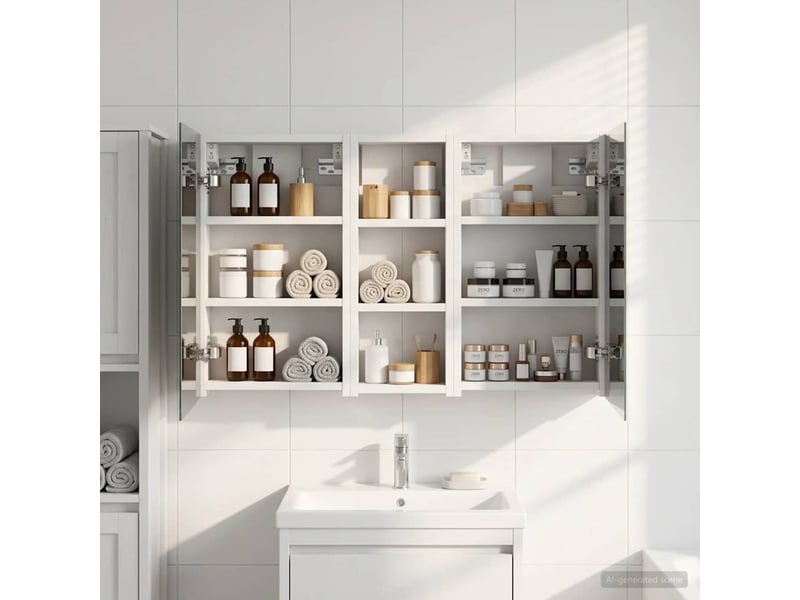  Ensemble de meubles de salle de bain 3 pc 80 x 10,5 x 50 cm cf63671  - Conforama D