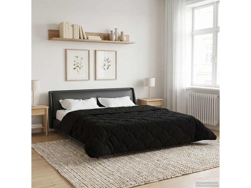  Duvet d'hiver - couette 200 x 200 cm hiver - couette noir respirant  - Conforama D