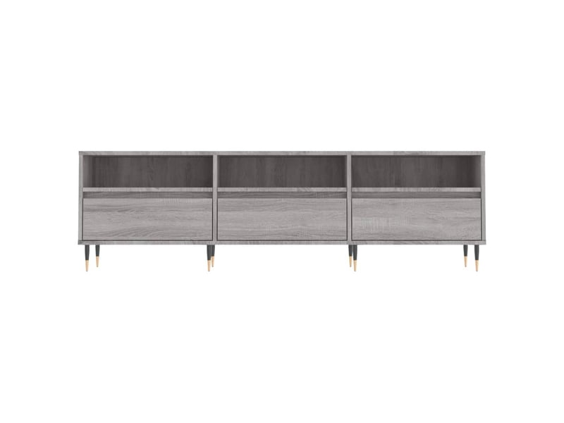  Meuble tv - banc tv - meuble de rangement sonoma gris 150x30x44,5 cm bois d'ingénierie  - Conforama E