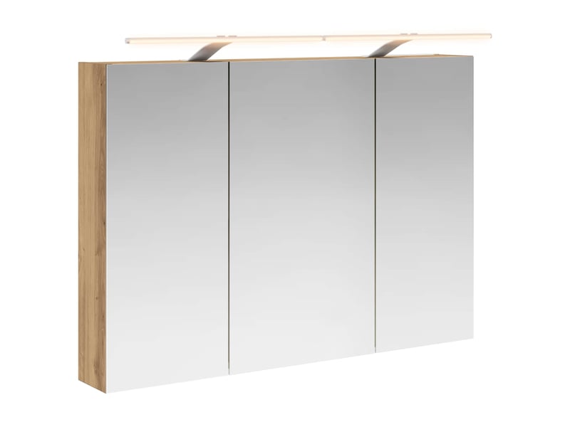  Amoire de salle de bain, meuble de salle de bain avec miroir chêne artisanal shl9428  - Conforama A