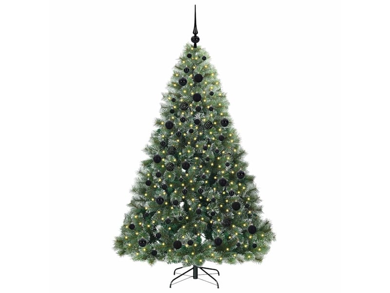  Sapin de noël artificiel, arbre de noël avec 300 led vert 180 cm pe et pvc shl3  - Conforama C