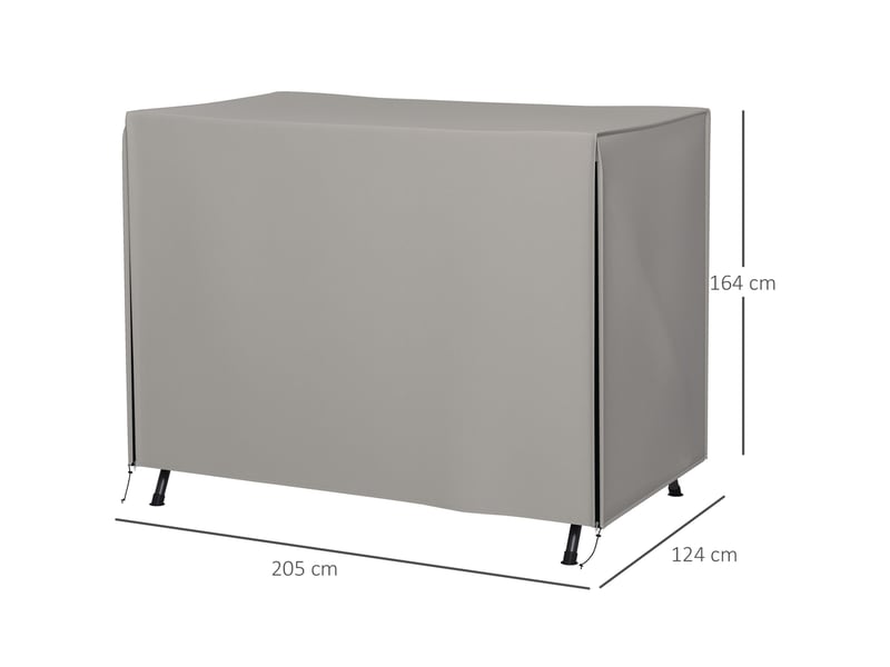  Housse de protection pour balançoire de jardin 205 x 124 x 164 cm grise, polyester oxford imperméable  - Conforama C