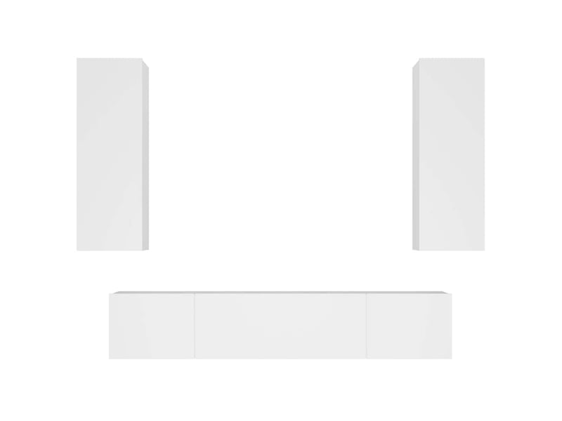  Ensemble de meubles tv 4 pcs blanc bois d'ingénierie shl23497  - Conforama A
