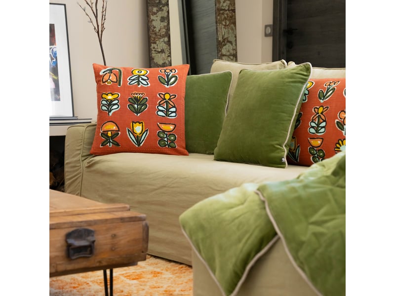  Coussin motif fleur design 45x45 cm  - Conforama B