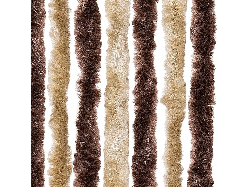  Rideau anti-mouches, moustiquaire beige et marron clair 100x230 cm chenille cf43503  - Conforama E