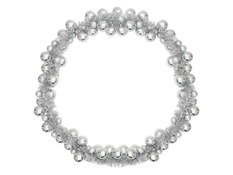  Guirlande de boules de noël led argent 186 cm polystyrène  - Conforama E