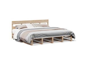 Lit 2 places 200x200 cm coloris marron