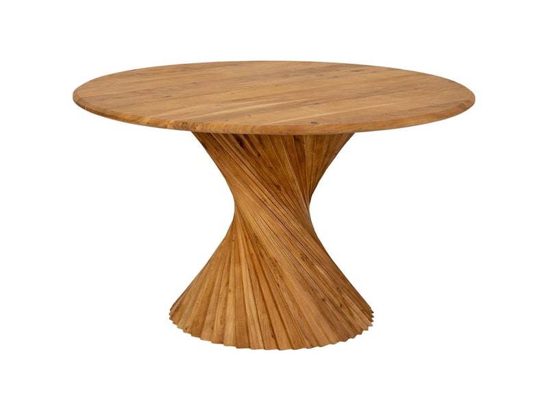 Table à manger en bois brun clair 130x130x75h cm - Conforama A
