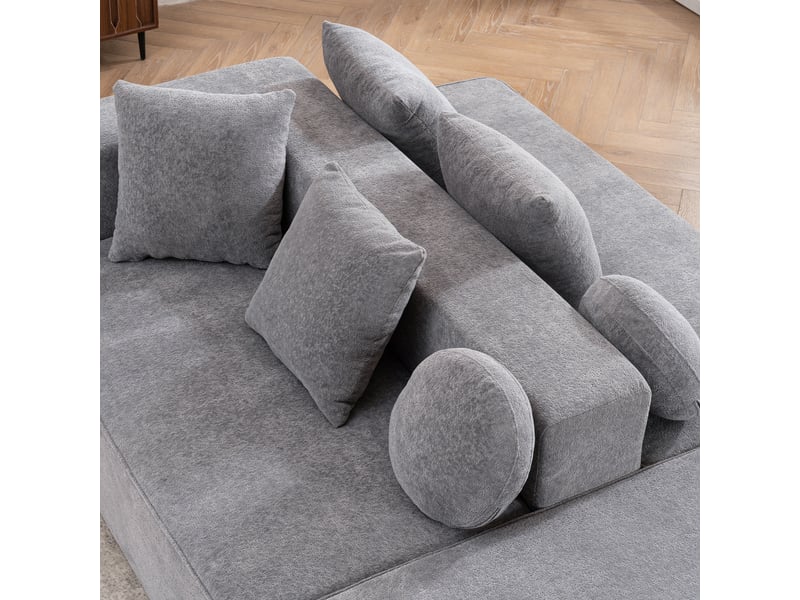  Canapé modulaire effet bulle en chenille douce - sans montage, salon et chambre, détente  - Conforama D