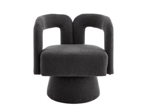 Fauteuil fixe pivotant OKWISH Tissu gris vendu A l'unité