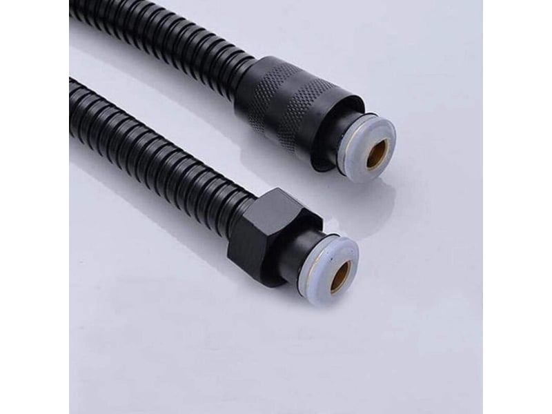  Tuyau de douche en acier inoxydable noir raccords de pommeau de douche à main tuyaux accessoires de salle de bain tuyau en caoutchouc tuyau  - Conforama B