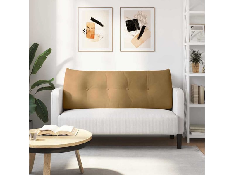 Coussin de dos, coussin de dossier marron 120 x 24 x 50 cm velours cf54796  - Conforama D