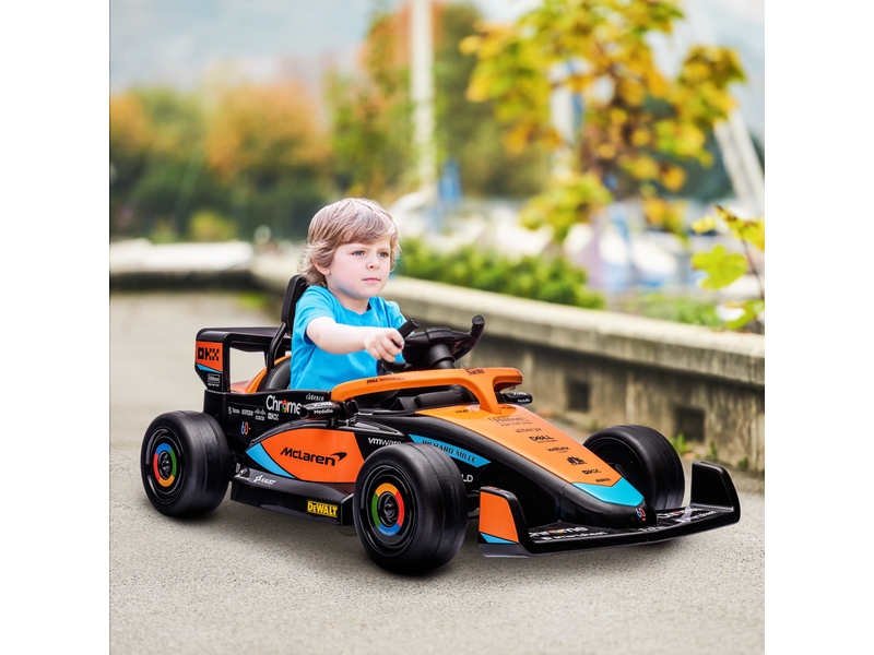  Voiture électrique pour enfants, mclaren formula 1, avec télécommande et musique, pour les 3-5 ans, orange  - Conforama D