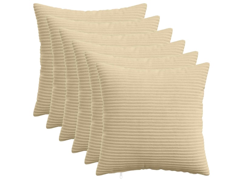 Lot de 6 housses de coussin heerlen vert gris 40 x 40 cm cf49785 - Conforama B