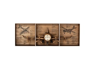 Horloge murale triptyque dagny 225cm doré