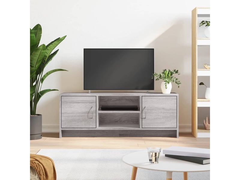 Meuble tv - banc tv - meuble de rangement sonoma gris 102x30x37,5 cm bois d'ingénierie  - Conforama B