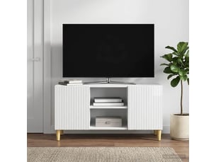 Meuble tv coloris blanc 102 cm <strong></strong>  <strong></strong>