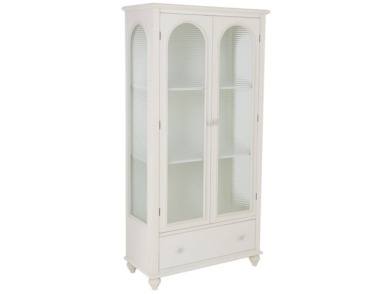  Vitrine en bois blanc 80x38x160 cm h  - Conforama A