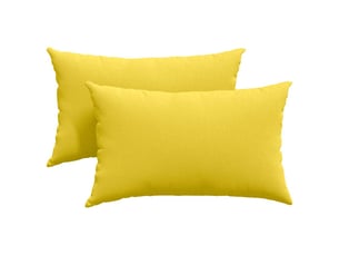 Lot de 2 coussins de canapé, coussins décoratifs tissu jaune clair 50 x 30 cm cf58890