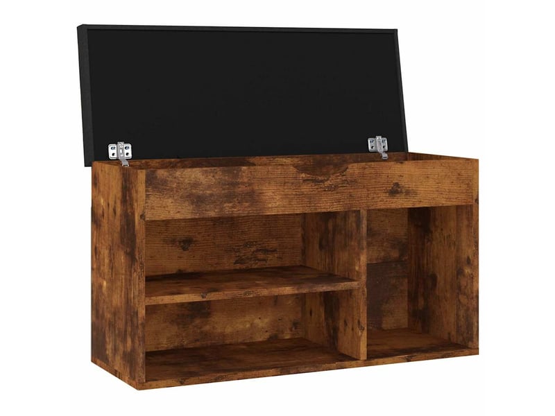  Banc à chaussures, meuble à chaussures avec coussin chêne fumé bois d'ingénierie  - Conforama D
