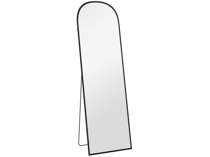 Miroir sur pied pleine longueur 50 x 161,5 cm – noir – cadre en aluminium, support pour pose libre au sol - Conforama A