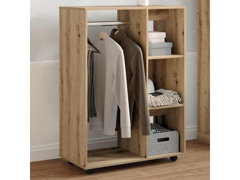  Garde-robe chambre, armoire de rangement chêne artisanal 80x40x110 cm bois d'ingénierie  - Conforama D