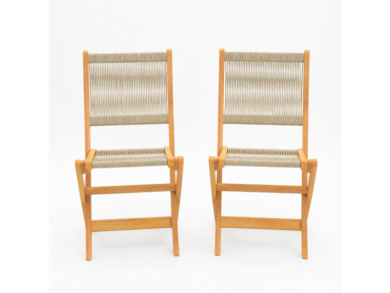  Chaise de jardin de loisirs polyvalente modèle pliable assise et dossier tressés fauteuil léger  - Conforama D