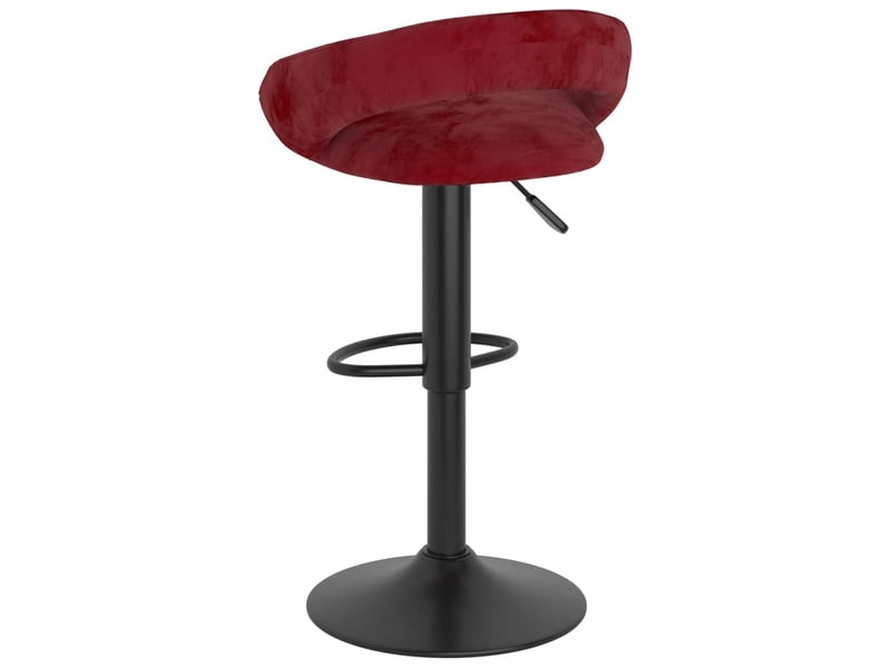  Lot de 2 tabouret de bar, chaise de bar rouge vin velours  - Conforama E