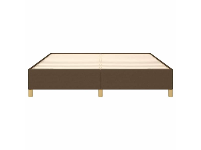  Lit double - lit adulte - cadre de lit à lattes marron foncé 180x200 cm tissu  - Conforama E