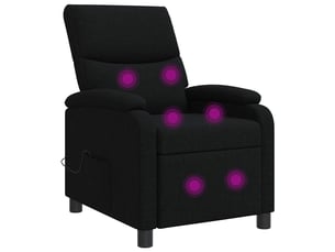 Fauteuil relax manuel VIDAXL Tissu noir