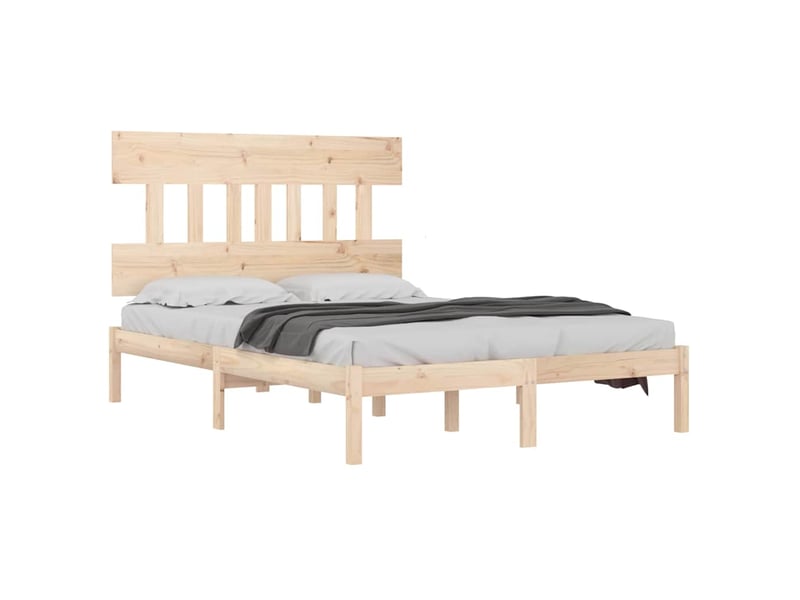  Lit double- lit adulte -  cadre de lit sans matelas 160x200 cm bois massif  - Conforama B