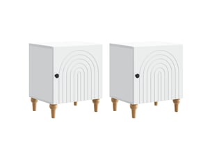 Table de chevet - cabinet de chevet - table de nuit 2 pc blanc 43 x 34,5 x 50 cm