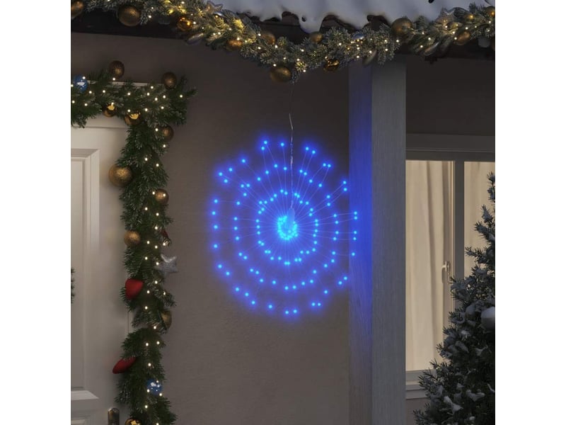  Étoile rayonnante de noël 140 led 4 pcs bleu 17 cm  - Conforama B