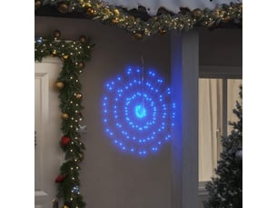 Étoile rayonnante de noël 140 led 4 pcs bleu 17 cm