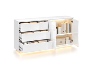Buffet 2 porte(s) 3 tiroir(s) KEFSR coloris blanc