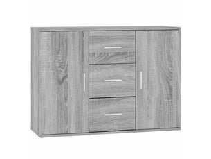 Buffet - bahut - meuble de rangement sonoma gris 91x29,5x65 cm bois d'ingénierie