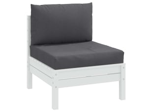 Lot de 2 coussins de palette, coussins de canapé anthracite mélangé tissu cf59476