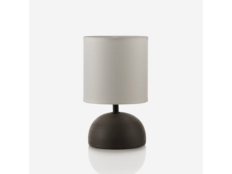  Lampe de table en céramique et tissu aurilia - marron  - Conforama A