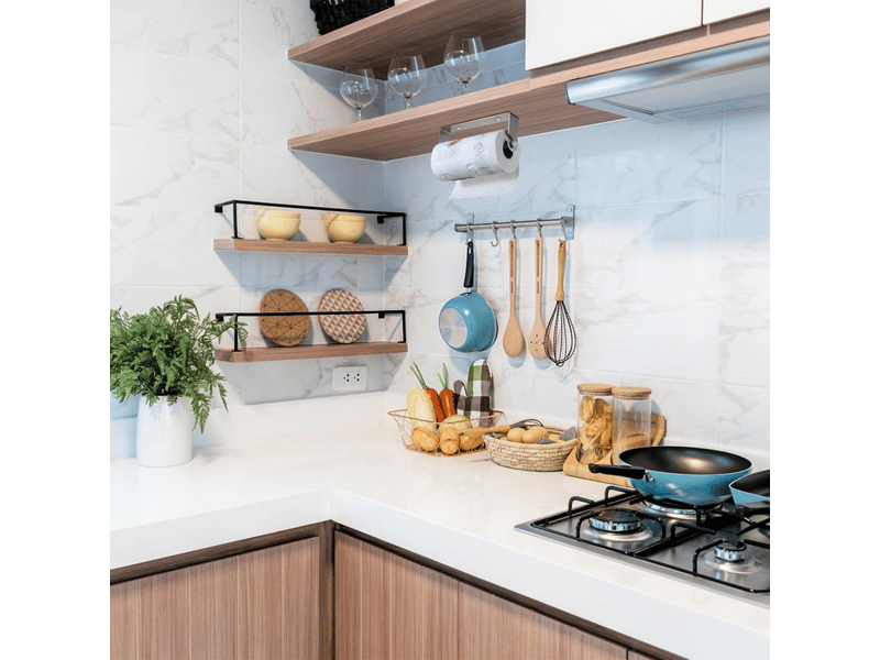  Porte-essuie-tout mural en acier inoxydable pour cuisine, garde-manger, évier, salle de bain, 28 cm, argent  - Conforama D
