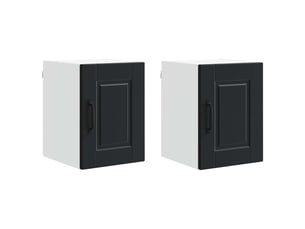 Meuble mural de cuisine | armoire de cuisine 2 pcs noir bois d'ingénierie shl6950