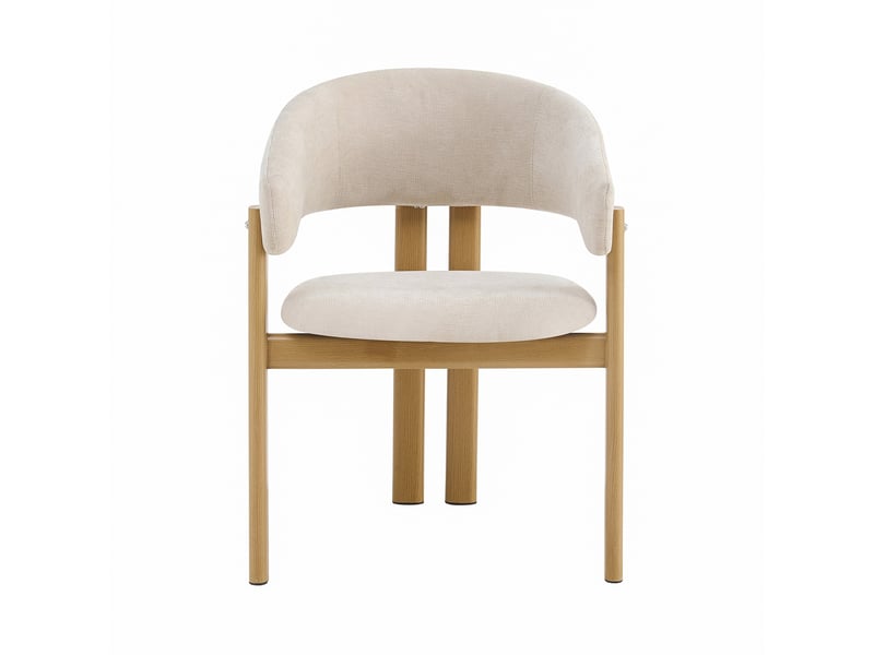 Ensemble table à manger extensible 140-180 cm + 6 chaises en tissu lin, rangement intégré, portes rainurées, étagères amovibles - Conforama E