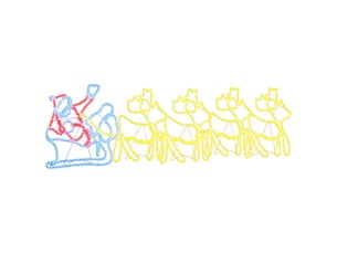 Décoration de noël 1224 led multicolore 69 x 79 cm pvc