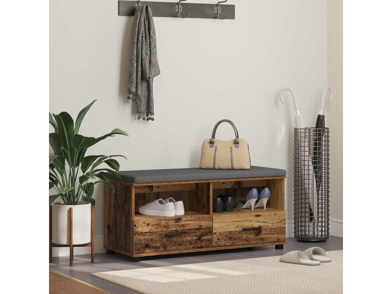  Banc d'entrée, banc interieur bois ancien 100x38x46 cm  - Conforama B
