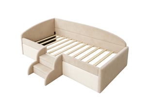 Lit simple 90x190 cm    coloris beige