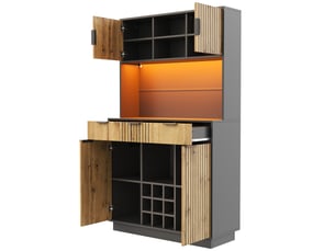 Buffet 1 porte(s)  3 tiroir(s) SWEIKO  - 105 cm coloris bicolore 