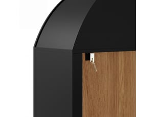 Buffet 3 porte(s) 4 tiroir(s) <strong>MEULVA</strong> <strong></strong> - 110 cm coloris noir
