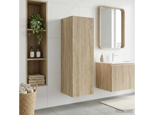 Cabinet salle de bain mural, meuble de rangement chêne sonoma 33x34.5x60 cm shl3848